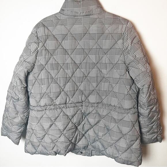 SZ 14/16 Lane Bryant Houndstooth Print Black And White Puff Jacket - Picture 6 of 6